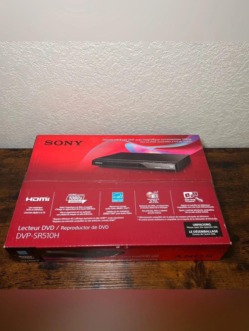 SONY DVP-SR510H DVD Upscaling Player HDMI 1080p Brandnew Sealed